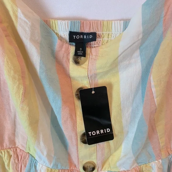 TORRID Midi Linen Button-Front Dress - Picture 5 of 6